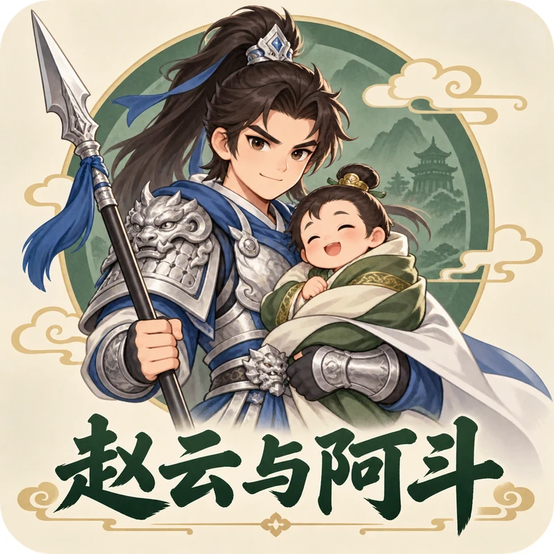 赵云与阿斗项目展示标识